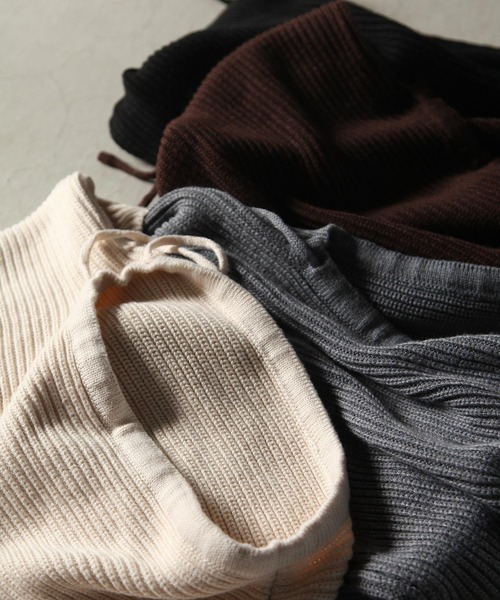 Chillfar（チルファー）の「リブニットバラクラバ（ニットキャップ/ビーニー・レディース・アイボリー/ブラック/グレー/ブラウン・FREE）」の6枚目の写真