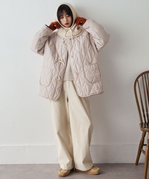 Chillfar（チルファー）の「リブニットバラクラバ（ニットキャップ/ビーニー・レディース・アイボリー/ブラック/グレー/ブラウン・FREE）」の12枚目の写真