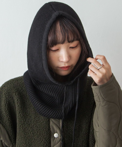 Chillfar（チルファー）の「リブニットバラクラバ（ニットキャップ/ビーニー・レディース・アイボリー/ブラック/グレー/ブラウン・FREE）」の16枚目の写真