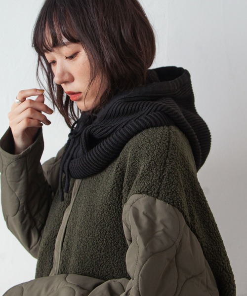 Chillfar（チルファー）の「リブニットバラクラバ（ニットキャップ/ビーニー・レディース・アイボリー/ブラック/グレー/ブラウン・FREE）」の18枚目の写真