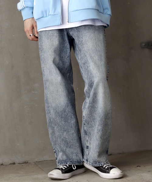 SITRY(シトリー)の「Wide Tapered Denim pants/ワイドテーパード デニム パンツ(デニムパンツ・メンズ・ケミカルウォッシュ/ブラック系その他2/ブラック系その他/ブラック/インディゴブルー・M/S/L/LL)」の22枚目の写真