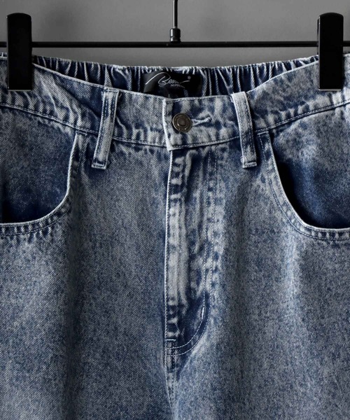 SITRY(シトリー)の「Wide Tapered Denim pants/ワイドテーパード デニム パンツ(デニムパンツ・メンズ・ケミカルウォッシュ/ブラック系その他2/ブラック系その他/ブラック/インディゴブルー・M/S/L/LL)」の8枚目の写真