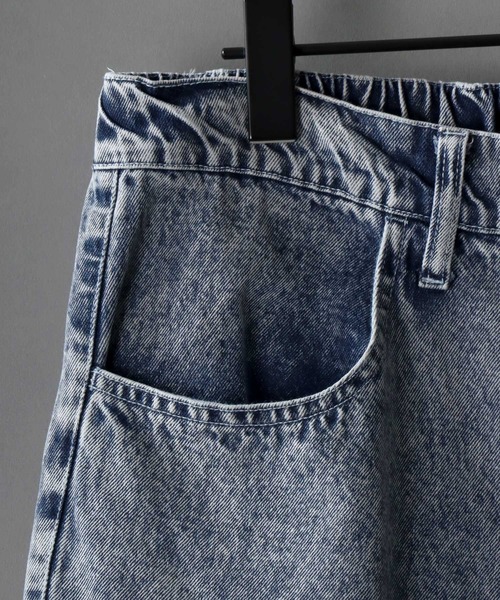 SITRY(シトリー)の「Wide Tapered Denim pants/ワイドテーパード デニム パンツ(デニムパンツ・メンズ・ケミカルウォッシュ/ブラック系その他2/ブラック系その他/ブラック/インディゴブルー・M/S/L/LL)」の9枚目の写真