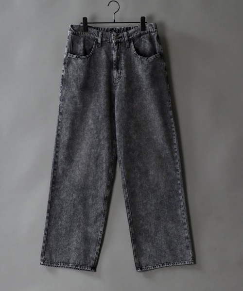 SITRY(シトリー)の「Wide Tapered Denim pants/ワイドテーパード デニム パンツ(デニムパンツ・メンズ・ケミカルウォッシュ/ブラック系その他2/ブラック系その他/ブラック/インディゴブルー・M/S/L/LL)」の13枚目の写真