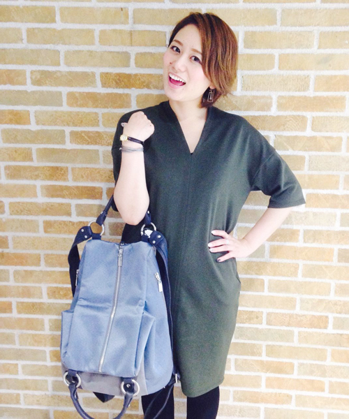 ear PAPILLONNER（イアパピヨネ）の「Vネックチュニック（ワンピース・レディース・ブラック/ベージュ/カーキ・FREE）」の13枚目の写真