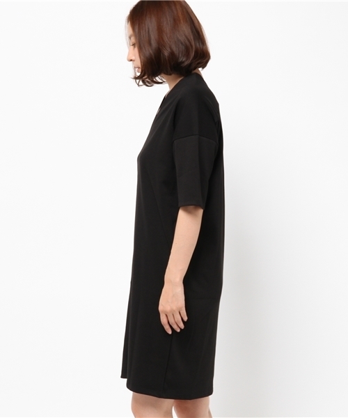 ear PAPILLONNER（イアパピヨネ）の「Vネックチュニック（ワンピース・レディース・ブラック/ベージュ/カーキ・FREE）」の5枚目の写真