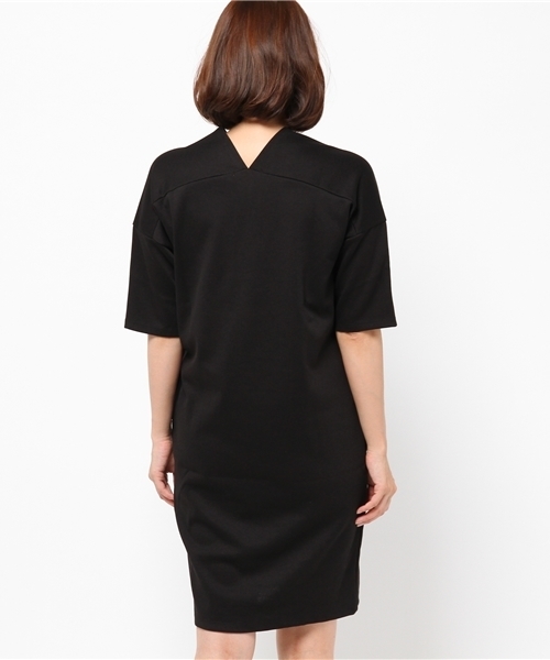 ear PAPILLONNER（イアパピヨネ）の「Vネックチュニック（ワンピース・レディース・ブラック/ベージュ/カーキ・FREE）」の6枚目の写真