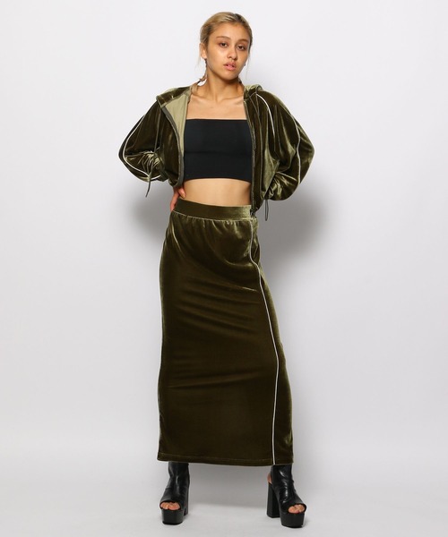 FOREVER 21（フォーエバー トゥエンティーワン）の「【2023AW】ベロアラインパーカー（パーカー・レディース・ブラック/ブラウン/カーキ・FREE）」の16枚目の写真