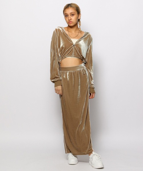 FOREVER 21（フォーエバー トゥエンティーワン）の「【2023AW】ベロアラインパーカー（パーカー・レディース・ブラック/ブラウン/カーキ・FREE）」の10枚目の写真