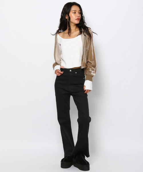 FOREVER 21（フォーエバー トゥエンティーワン）の「【2023AW】ベロアラインパーカー（パーカー・レディース・ブラック/ブラウン/カーキ・FREE）」の11枚目の写真