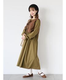 ehka sopo | ジャカードジレセットワンピース(ワンピース)