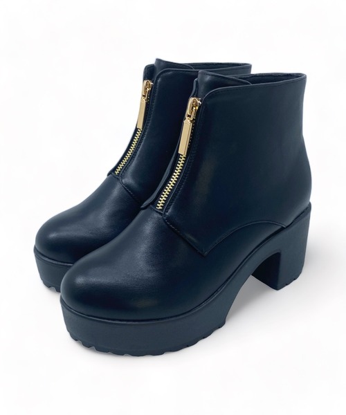 Sugar Sugar（シュガーシュガー）の「【SUGAR SUGARシュガーシュガー】センタージップブーツ（ブーツ・レディース・ブラック/ダークブラウン・S/M/L/LL）」の8枚目の写真