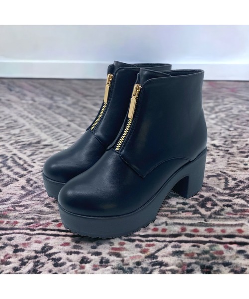 Sugar Sugar（シュガーシュガー）の「【SUGAR SUGARシュガーシュガー】センタージップブーツ（ブーツ・レディース・ブラック/ダークブラウン・S/M/L/LL）」の17枚目の写真