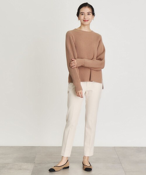 OPAQUE.CLIP(オペークドットクリップ)の「◆≪SS-LLsize≫ 裏起毛 ストレッチスティックパンツ/ネオサーモ【蓄熱素材/洗濯機洗い可】(その他パンツ・レディース・オフホワイト/グレー系/ブラック/ブラック系・34/36/38/40/42)」の8枚目の写真