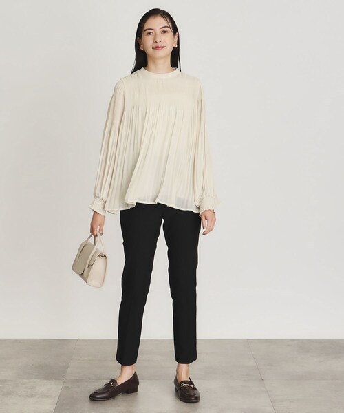 OPAQUE.CLIP(オペークドットクリップ)の「◆≪SS-LLsize≫ 裏起毛 ストレッチスティックパンツ/ネオサーモ【蓄熱素材/洗濯機洗い可】(その他パンツ・レディース・オフホワイト/グレー系/ブラック/ブラック系・34/36/38/40/42)」の11枚目の写真