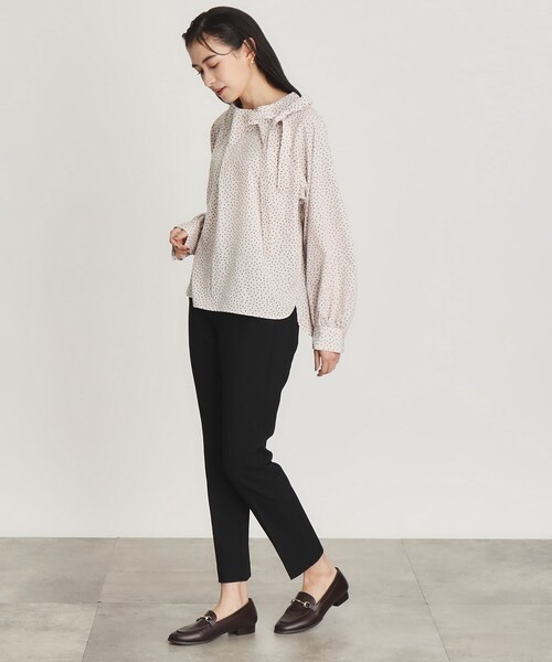 OPAQUE.CLIP(オペークドットクリップ)の「◆≪SS-LLsize≫ 裏起毛 ストレッチスティックパンツ/ネオサーモ【蓄熱素材/洗濯機洗い可】(その他パンツ・レディース・オフホワイト/グレー系/ブラック/ブラック系・34/36/38/40/42)」の12枚目の写真