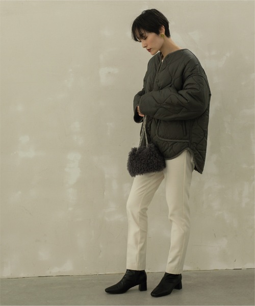 OPAQUE.CLIP(オペークドットクリップ)の「◆≪SS-LLsize≫ 裏起毛 ストレッチスティックパンツ/ネオサーモ【蓄熱素材/洗濯機洗い可】(その他パンツ・レディース・オフホワイト/グレー系/ブラック/ブラック系・34/36/38/40/42)」の8枚目の写真