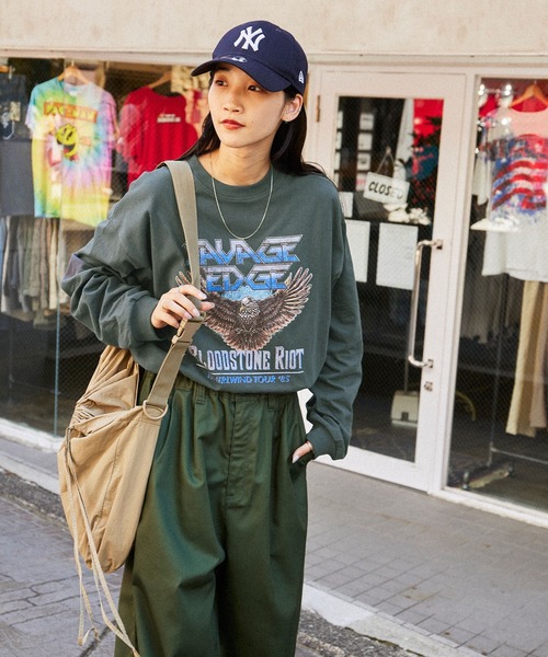 MONO-MART(モノマート)の「ヴィンテージライクロックプリント ビッグシルエット長袖Tシャツ(Tシャツ/カットソー・メンズ・ブルー系1/ホワイト系1/グレー系1/グレー系2/ホワイト系3・M/L)」の17枚目の写真