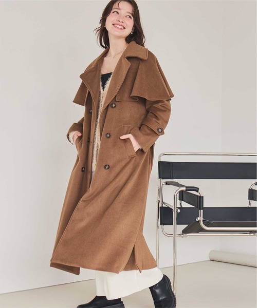 エチエンヌ ETIENNE 毛皮コート サイズ12号 ブラウン エチエンヌ ETIENNE 毛皮コート サイズ12号 ブラウン フレアケープ