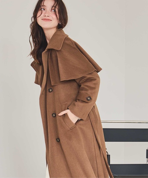 フレアケープデザインコート（ダウンジャケット/コート）｜titivate