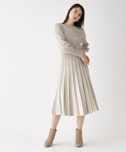 index(インデックス)の「◆セットアップ対応 バイカラーニットスカート【洗濯機洗い可/抗ピリング】(スカート・レディース・ライトブルー/ライトグレー/ブラック・36/38/42/40)」の17枚目の写真