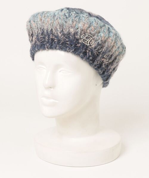 atmos pink（アトモスピンク）の「atmos pink カラフルミックス ベレー帽（ハンチング/ベレー帽・レディース・ブラック/レッド/ブルー・FREE）」の3枚目の写真