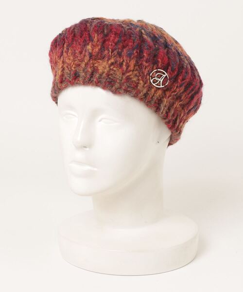 atmos pink（アトモスピンク）の「atmos pink カラフルミックス ベレー帽（ハンチング/ベレー帽・レディース・ブラック/レッド/ブルー・FREE）」の6枚目の写真