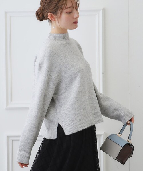 couture brooch（クチュールブローチ）の「◆【ゆるふわっと大人可愛い】ヤクライクハイネックニット（ニット/セーター・レディース・ピンク系/ライトパープル/アイボリー/ライトグレー・38/42）」の20枚目の写真