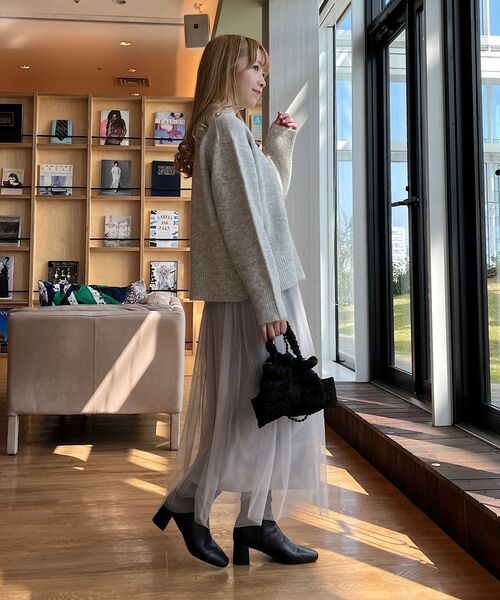 couture brooch（クチュールブローチ）の「◆【ゆるふわっと大人可愛い】ヤクライクハイネックニット（ニット/セーター・レディース・ピンク系/ライトパープル/アイボリー/ライトグレー・38/42）」の22枚目の写真