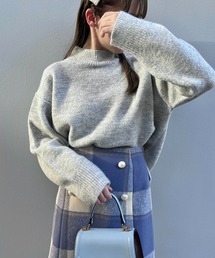 couture brooch | 【ゆるふわっと大人可愛い】ヤクライクハイネックニット(ニット/セーター)