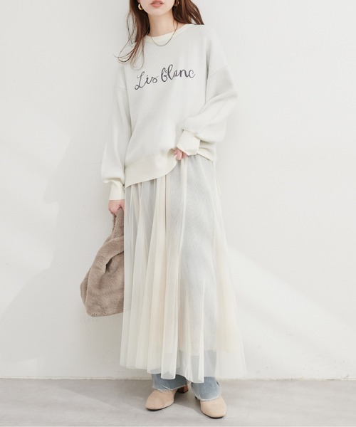 natural couture(ナチュラルクチュール)の「ロゴジャガードもちもちニット(ニット/セーター・レディース・ボルドー/スミクロ/グレー系その他/オフホワイト・FREE)」の17枚目の写真