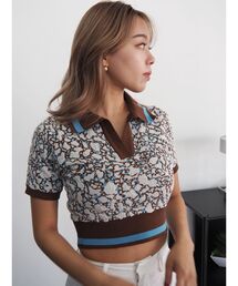 EVRIS | アブストラクトジャガードニットトップス(ニット/セーター)