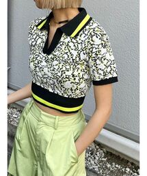 EVRIS | アブストラクトジャガードニットトップス(ニット/セーター)