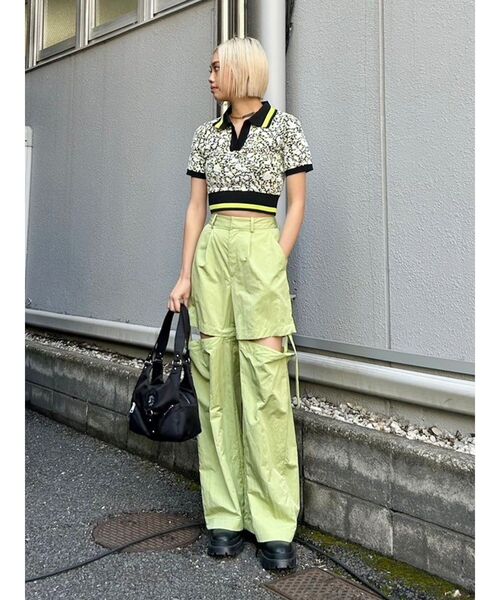 EVRIS（エヴリス）の「アブストラクトジャガードニットトップス（ニット/セーター・レディース・ブラック/ブラウン・FREE）」の9枚目の写真