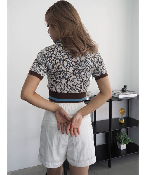 EVRIS（エヴリス）の「アブストラクトジャガードニットトップス（ニット/セーター・レディース・ブラック/ブラウン・FREE）」の11枚目の写真