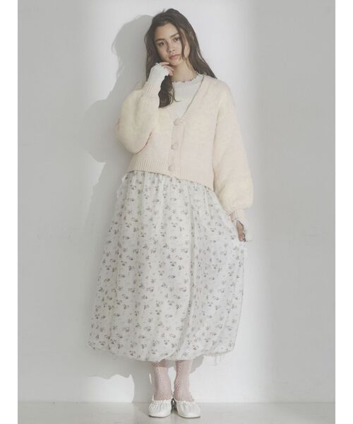 merry jenny(メリージェニー)の「シアーメローニット(Tシャツ/カットソー・レディース・ブルー/オフホワイト/ピンク・FREE)」の22枚目の写真