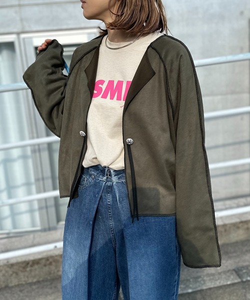 mi via loca（ミヴィアロカ）の「スウェード×ボア 配色ステッチ