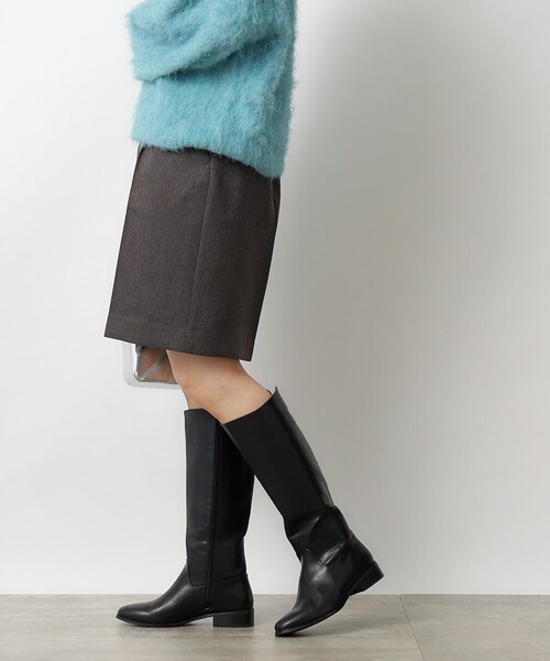 OPAQUE.CLIP（オペークドットクリップ）の「◆ウーリッシュ ハーフパンツ【洗濯機洗い可/イージーケア】（その他パンツ・レディース・ナチュラル/チャコールグレー・38/40）」の5枚目の写真