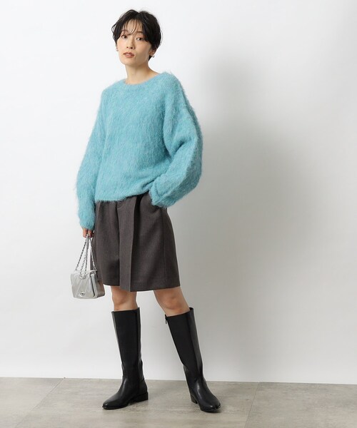 OPAQUE.CLIP（オペークドットクリップ）の「◆ウーリッシュ ハーフパンツ【洗濯機洗い可/イージーケア】（その他パンツ・レディース・ナチュラル/チャコールグレー・38/40）」の18枚目の写真