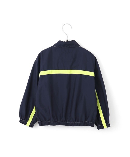 MAKE YOUR DAY（メイクユアデイ）の「ラインナイロンブルゾン■80～140cm（ナイロンジャケット・キッズ・ベージュ/ブルー/ネイビー・140/110/130/100/120/80/90）」の8枚目の写真