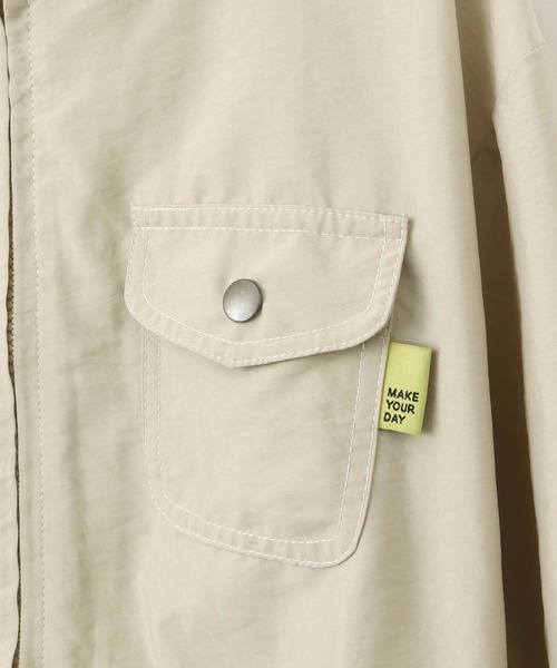 MAKE YOUR DAY（メイクユアデイ）の「ラインナイロンブルゾン■80～140cm（ナイロンジャケット・キッズ・ベージュ/ブルー/ネイビー・140/110/130/100/120/80/90）」の12枚目の写真