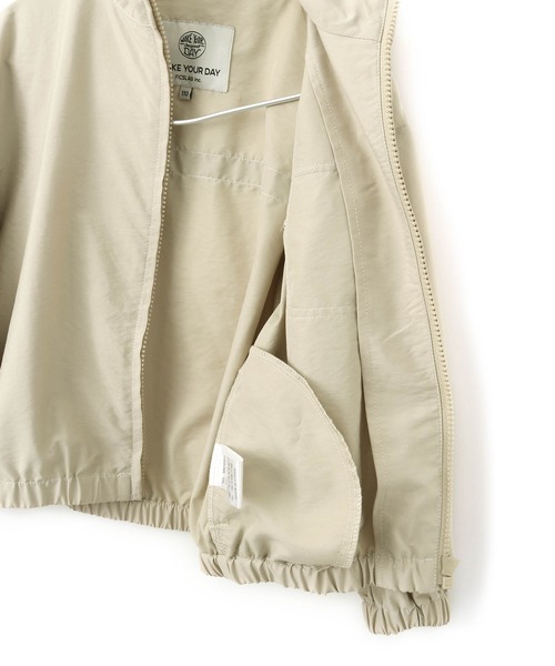 MAKE YOUR DAY（メイクユアデイ）の「ラインナイロンブルゾン■80～140cm（ナイロンジャケット・キッズ・ベージュ/ブルー/ネイビー・140/110/130/100/120/80/90）」の17枚目の写真