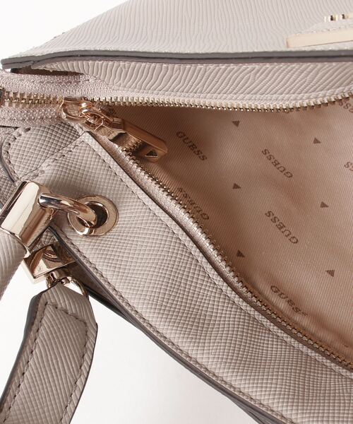 GUESS Gizele Compartment Satchel Borsa A Tracolla Donna - Light Rose - 29x20x8 Cm - Tracolla Removibile