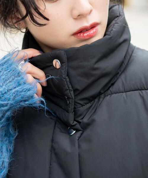 WEGO（ウィゴー）の「WEGO/ショートパテッドベスト（ダウンベスト・レディース・ブラック/オフホワイト/サックスブルー・FREE）」の7枚目の写真