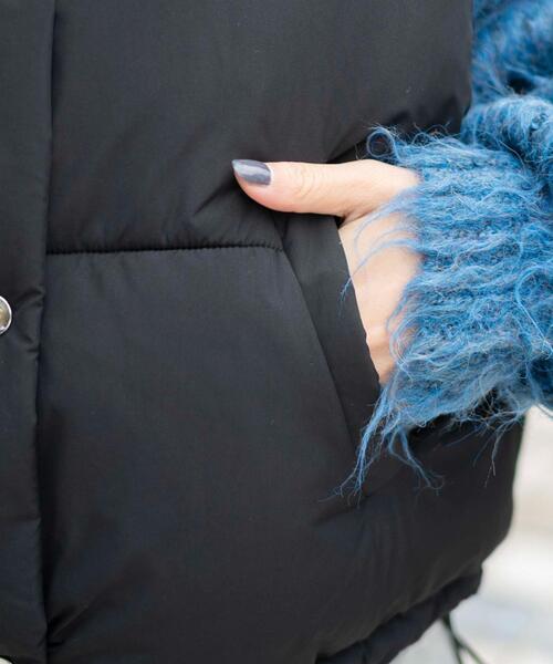 WEGO（ウィゴー）の「WEGO/ショートパテッドベスト（ダウンベスト・レディース・ブラック/オフホワイト/サックスブルー・FREE）」の8枚目の写真