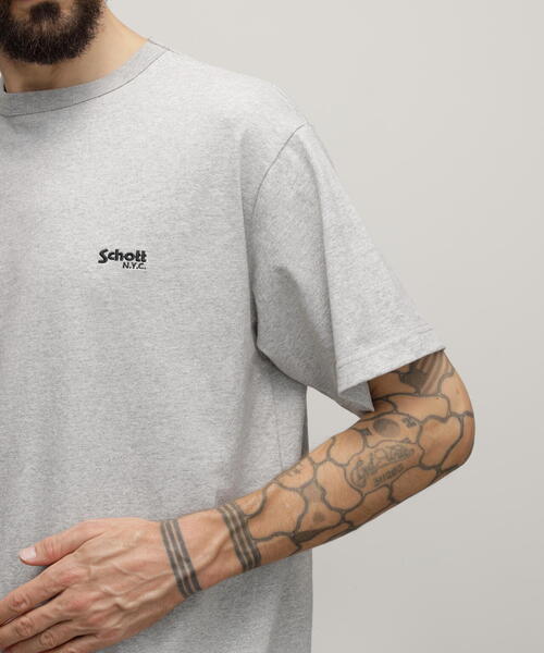 schott（ショット）の「Schott/ショット/T-SHIRT "ARCHIVE STAMPS"/Tシャツ "アーカイブスタンプ"（Tシャツ/カットソー・メンズ・ブラック/ホワイト/グレー・XL/M/S/L）」の22枚目の写真