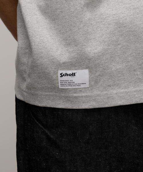 schott（ショット）の「Schott/ショット/T-SHIRT "ARCHIVE STAMPS"/Tシャツ "アーカイブスタンプ"（Tシャツ/カットソー・メンズ・ブラック/ホワイト/グレー・XL/M/S/L）」の21枚目の写真