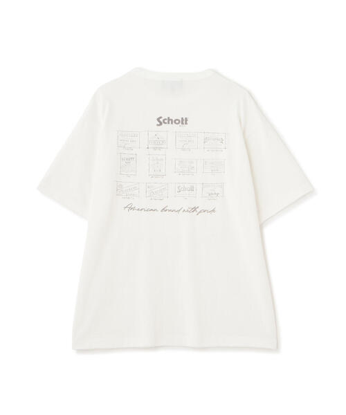 schott（ショット）の「Schott/ショット/T-SHIRT "ARCHIVE STAMPS"/Tシャツ "アーカイブスタンプ"（Tシャツ/カットソー・メンズ・ブラック/ホワイト/グレー・XL/M/S/L）」の5枚目の写真