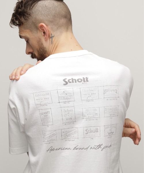 Schott/ショット/T-SHIRT 'ARCHIVE STAMPS'/Tシャツ 'アーカイブスタンプ'（Tシャツ/カットソー）｜schott（ショット）