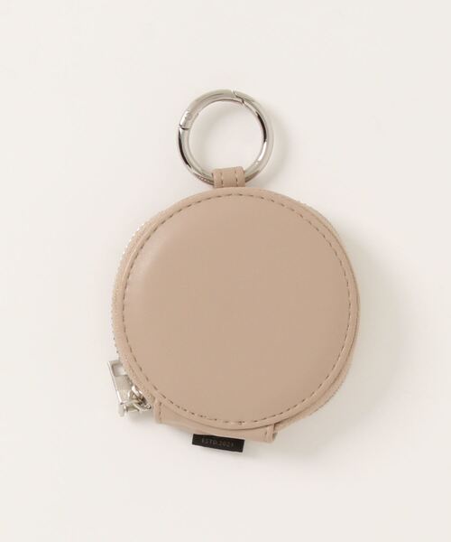 Hamee（ハミィ）の「Melia ラウンド型 PUレザー マルチポーチ（ポーチ・レディース・ブラック/サンドベージュ/ベージュ・FREE）」の9枚目の写真